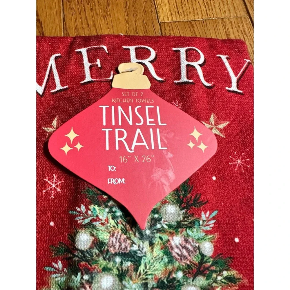 New Two hand towels Penny Lane Holiday Time Pick Kitchen Merry Christmas Towels
